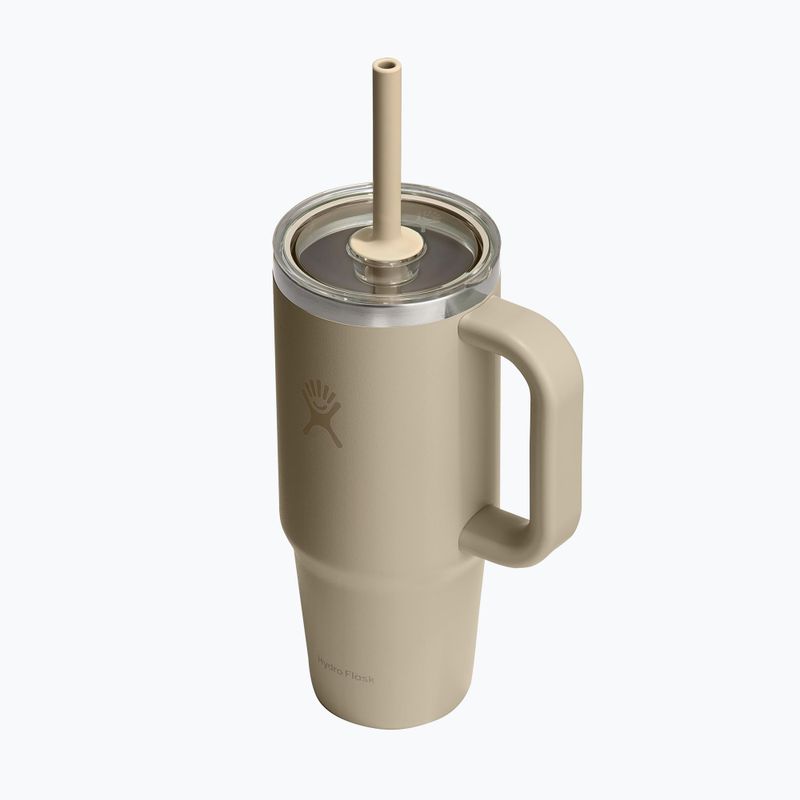 Puodelis Hydro Flask Travel Tumbler Clear Lid 710 ml oat 3