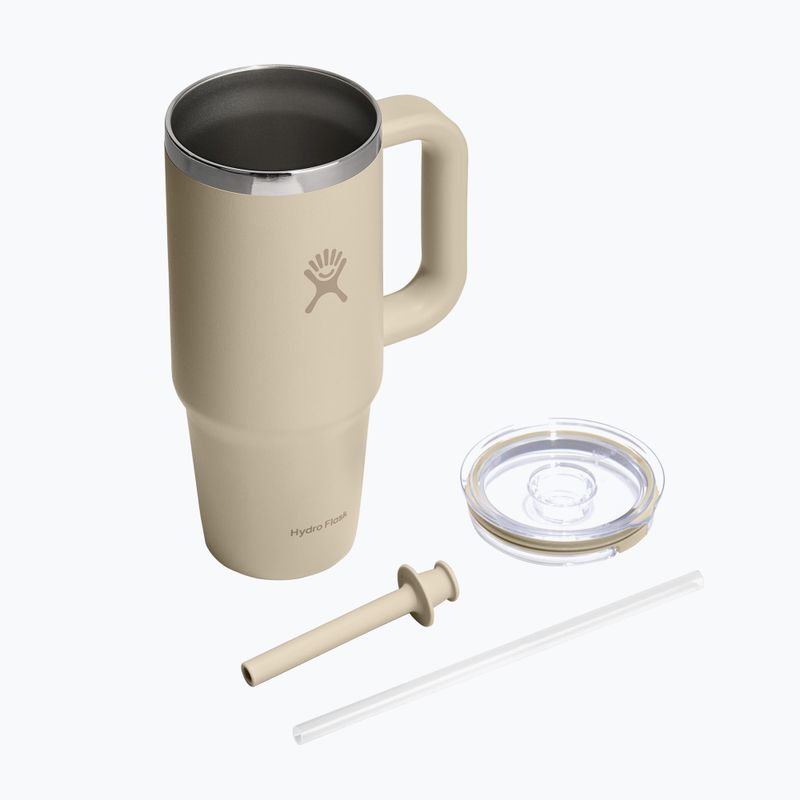 Puodelis Hydro Flask Travel Tumbler Clear Lid 710 ml oat 4