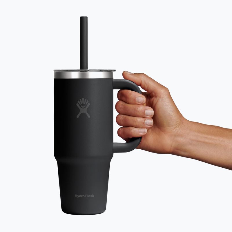 Puodelis Hydro Flask Travel Tumbler Clear Lid 710 ml black 5