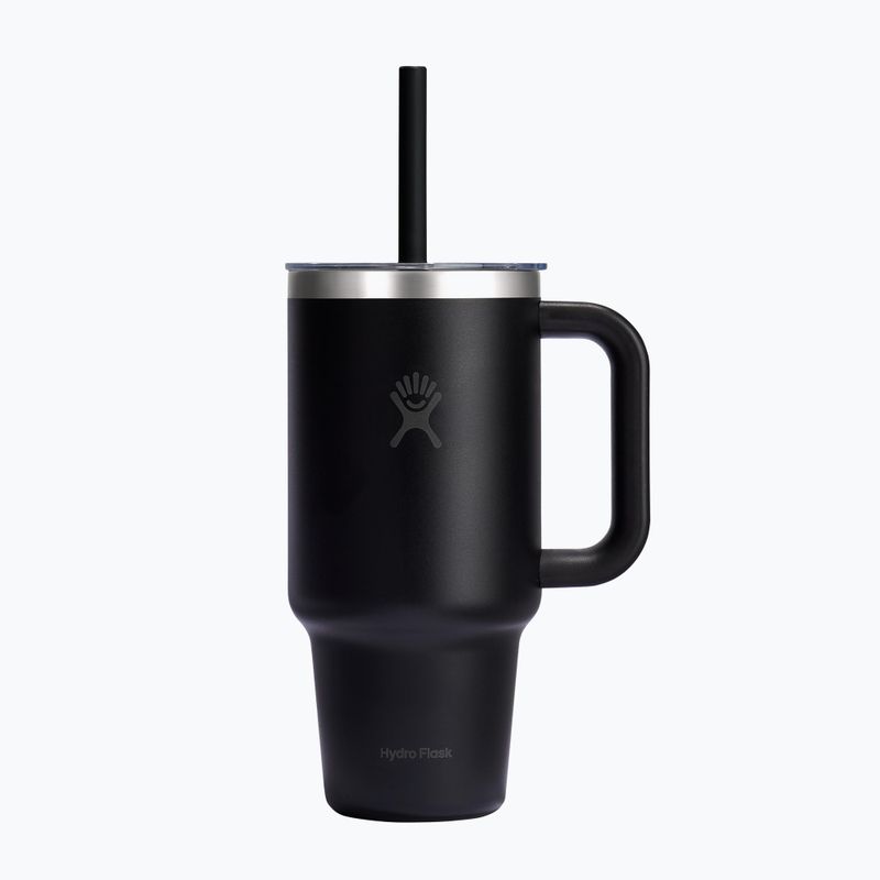 Termosas Hydro Flask Travel Tumbler Clear Lid black