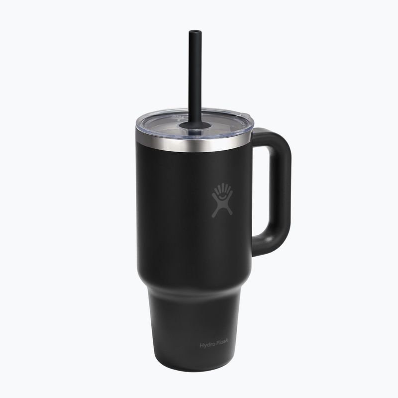 Termosas Hydro Flask Travel Tumbler Clear Lid black 2