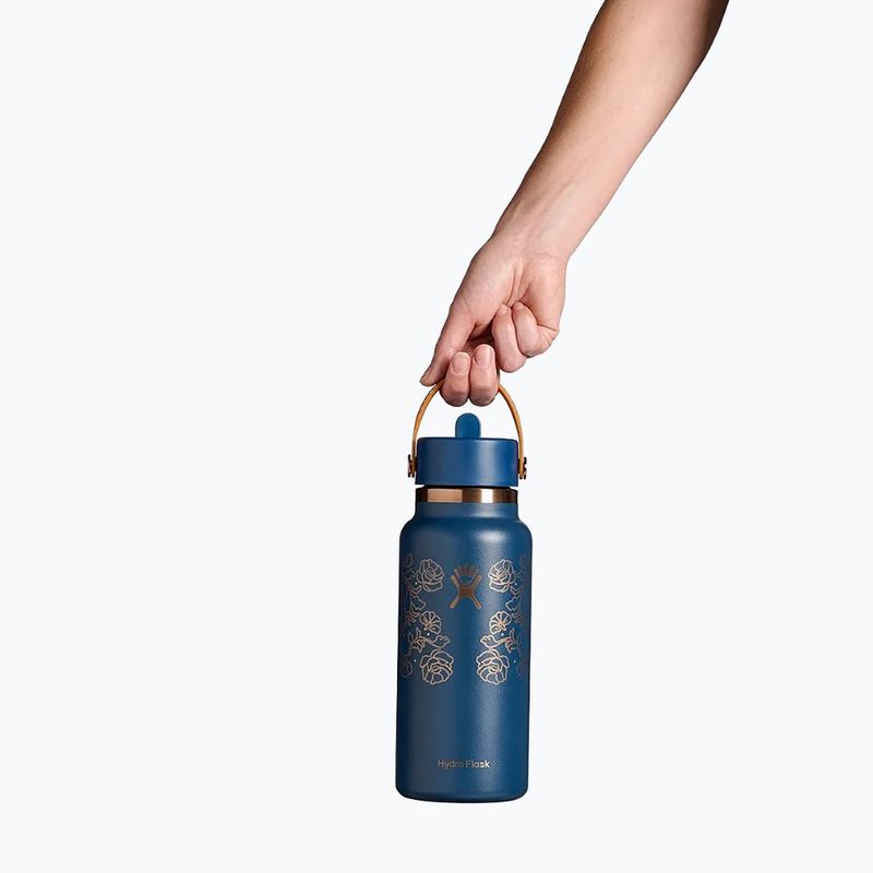 Termo gertuvė Hydro Flask Wide Mouth with Flex Straw Cap 946 ml western dark blue 3