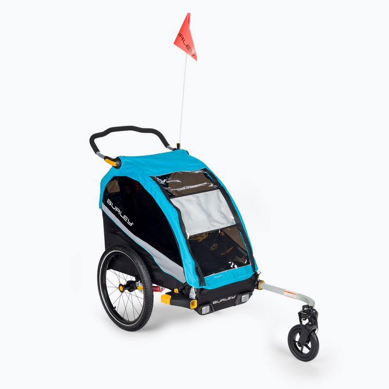 Burley D'Lite X vienvietė dviračių priekaba mėlyna BU-938102