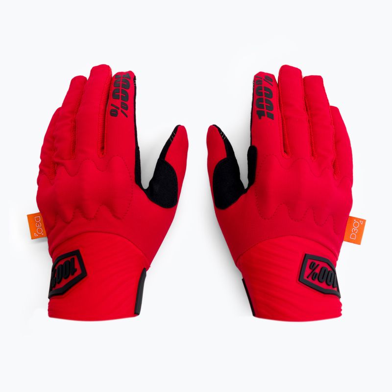 Dviračių pirštinės 100% Cognito red/black 3