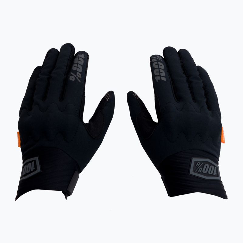 Dviračių pirštinės 100% Cognito black charcoal 3