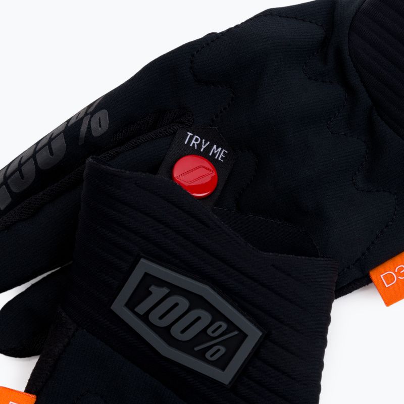 Dviračių pirštinės 100% Cognito black charcoal 4