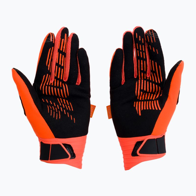 Dviračių pirštinės 100% Cognito fluorescencinė oranžinė/juoda 2