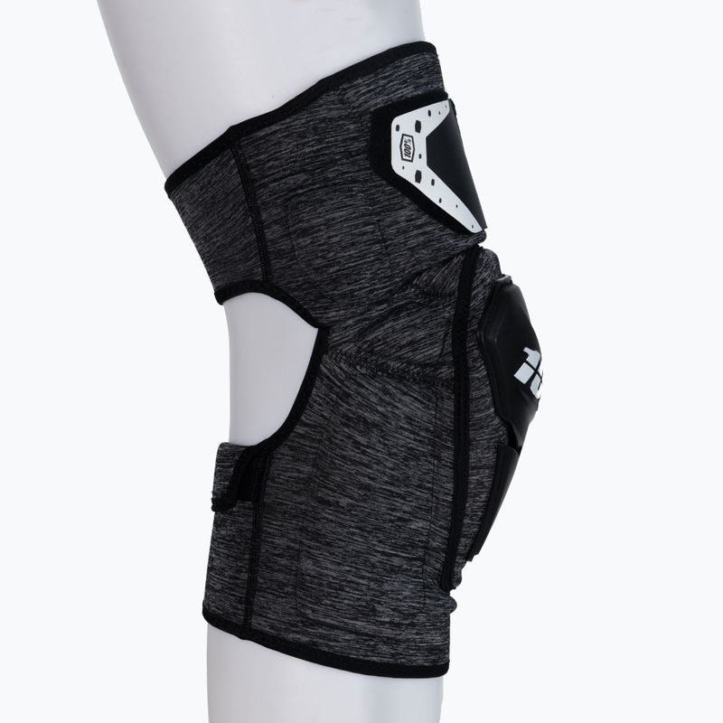 Dviračių kelių apsaugos 100% Fortis Knee Guard grey heather/black 2