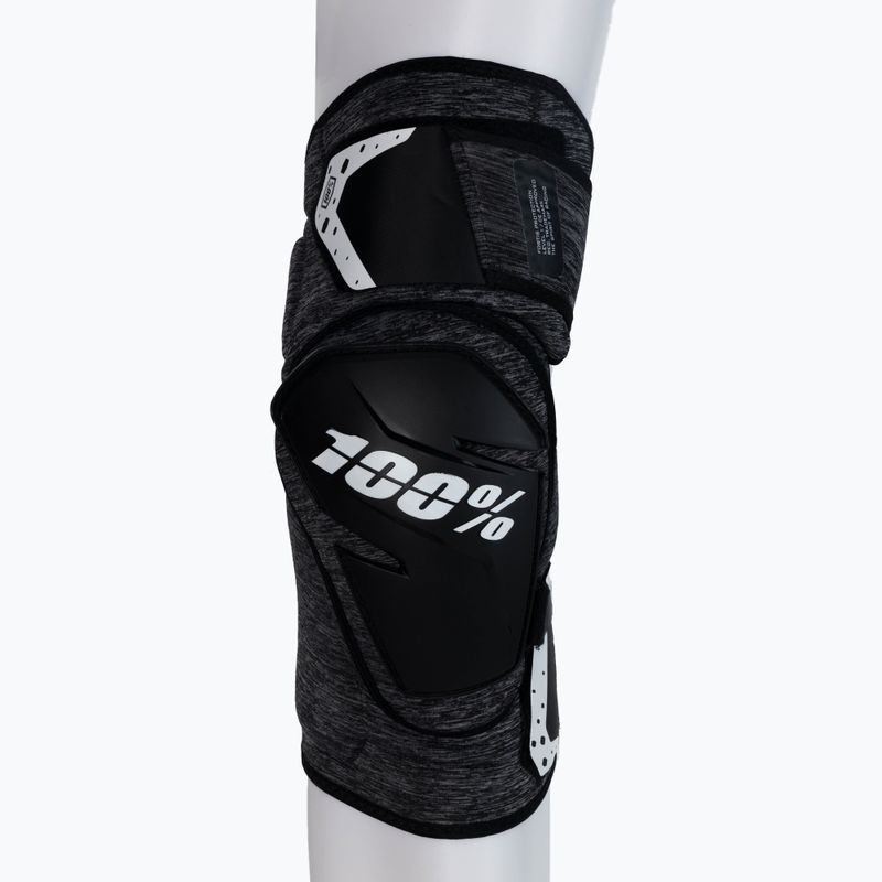 Dviračių kelių apsaugos 100% Fortis Knee Guard grey heather/black 4