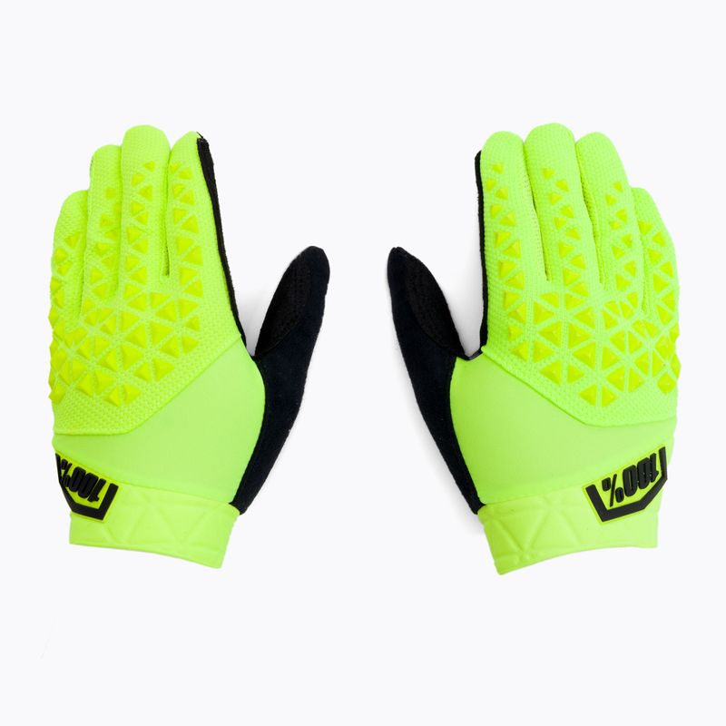 Dviračių pirštinės 100% Geomatic fluorescencinės geltonos spalvos 3