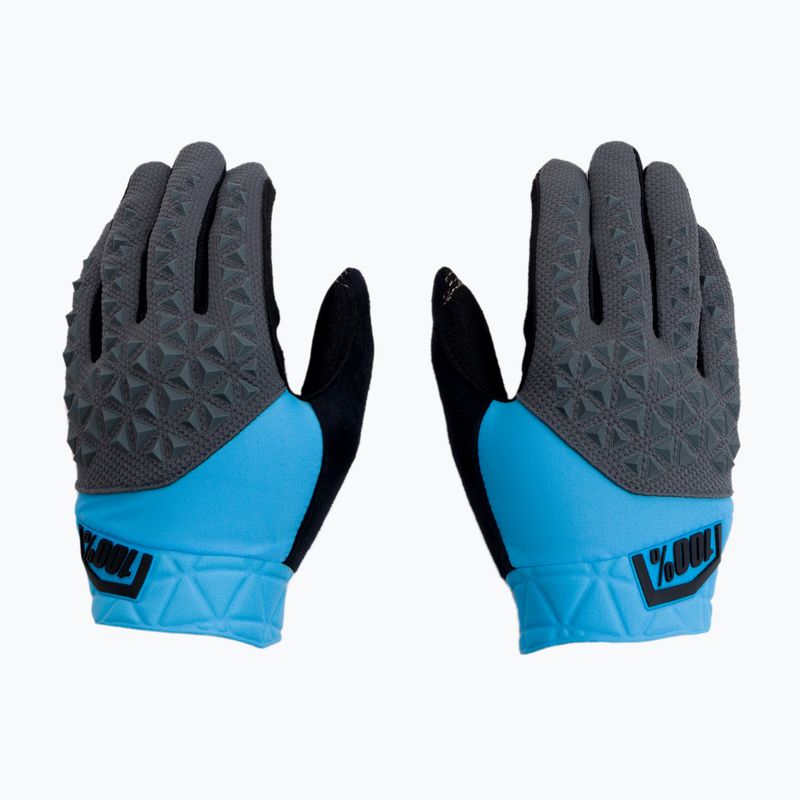 Dviračių pirštinės 100% Geomatic cyan charcoal 3