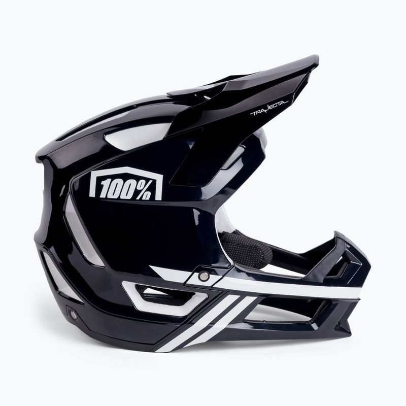 Dviračio šalmas 100% Trajecta šalmas W Fidlock FullFace juodas baltas 4