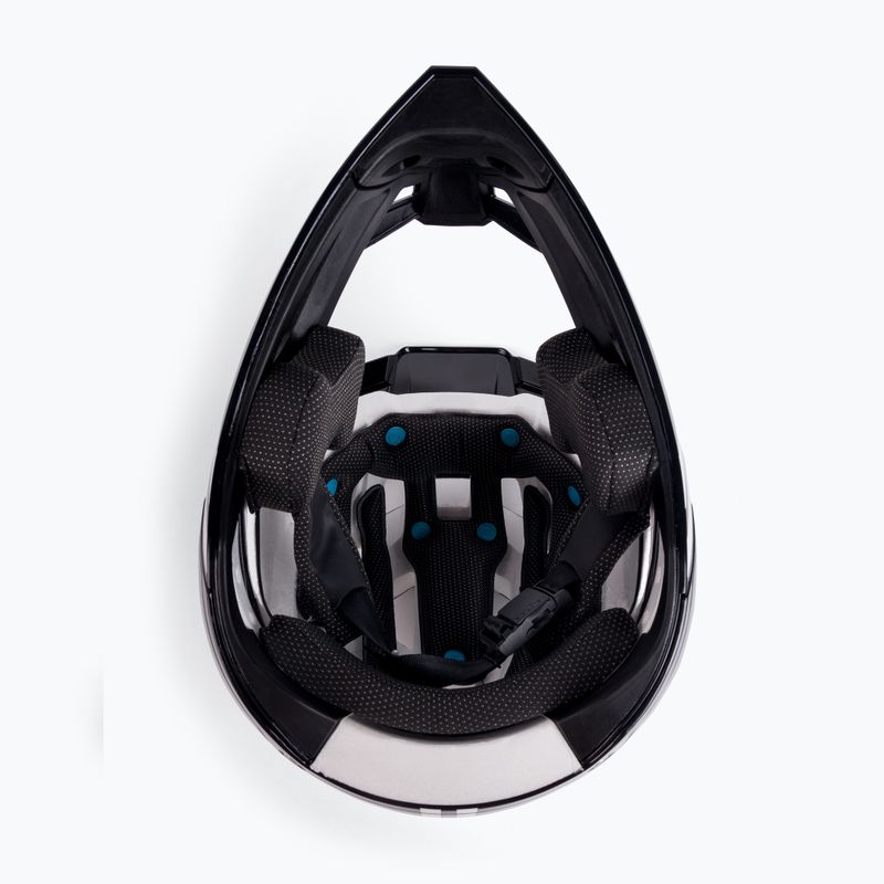 Dviračio šalmas 100% Trajecta šalmas W Fidlock FullFace juodas baltas 5