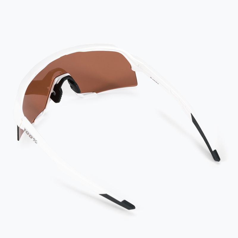 Dviračių akiniai 100% S3 Mirror Lens matiniai balti/hiper sidabriniai 2