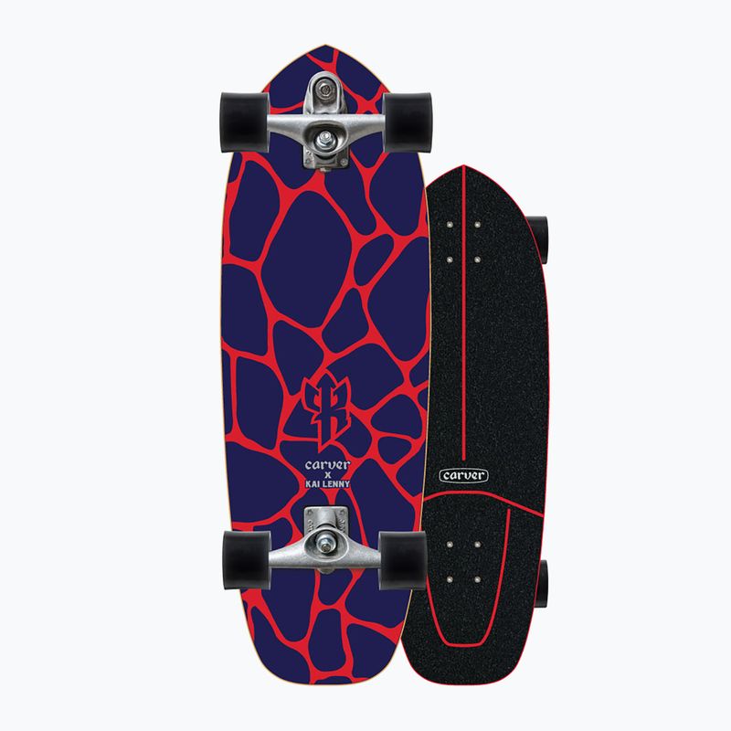 Surfskate riedlentė Carver C7 Raw 31" Kai Lava 2022 Complete red-purple C1013011142 8