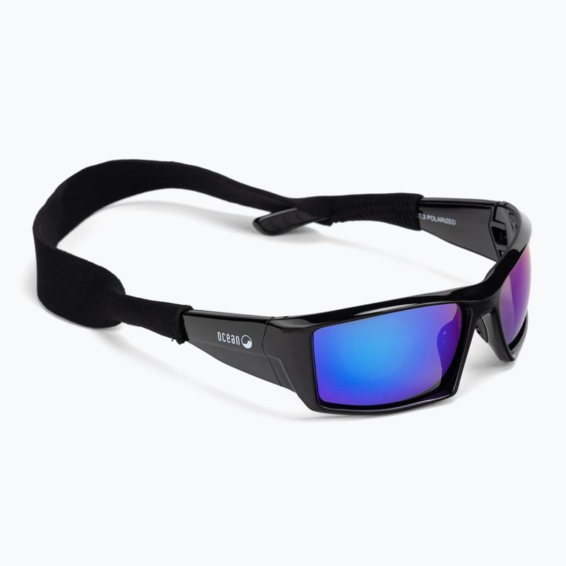 Ocean akiniai nuo saulės Aruba blizgantys juodi/revo mėlyni 3201.1 6