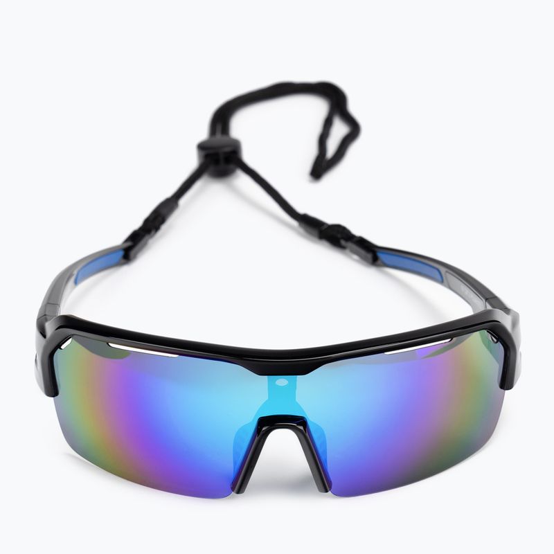 Ocean Sunglasses akiniai nuo saulės Race blizgantys juodi/revo mėlyni 3801.1X dviračių akiniai 3
