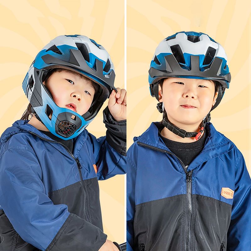 Vaikiškas dviračių šalmas Rockbros 10110061001 Kids Helmet blue/white/black 4