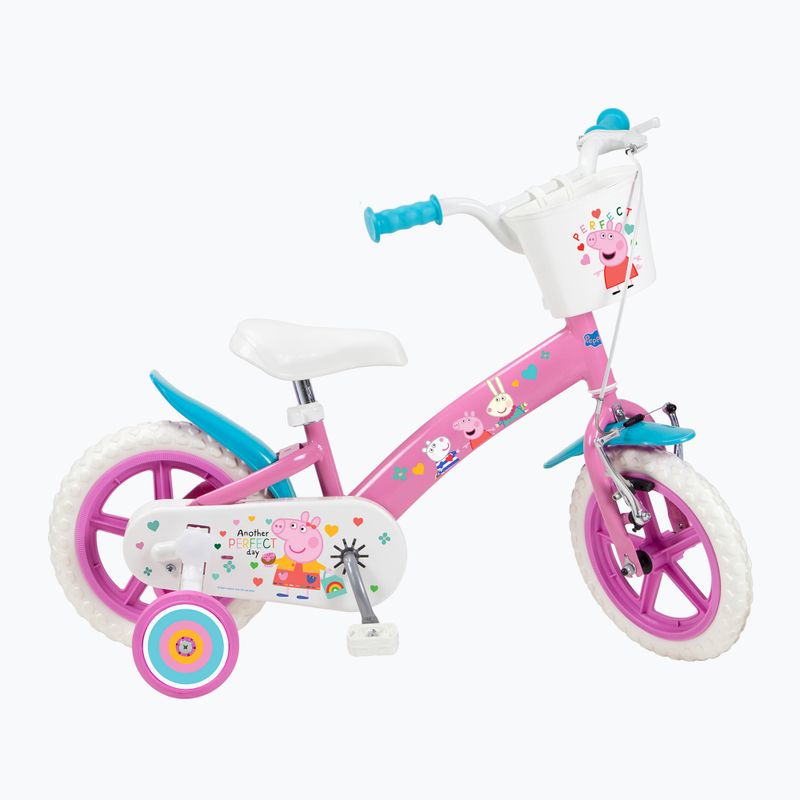 Toimsa 12" Peppa Pig vaikiškas dviratis rožinės spalvos 1195 6