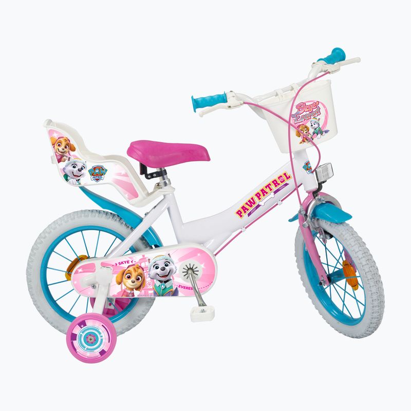 Toimsa 14" "Paw Patrol Girl" vaikiškas dviratis baltas 1481