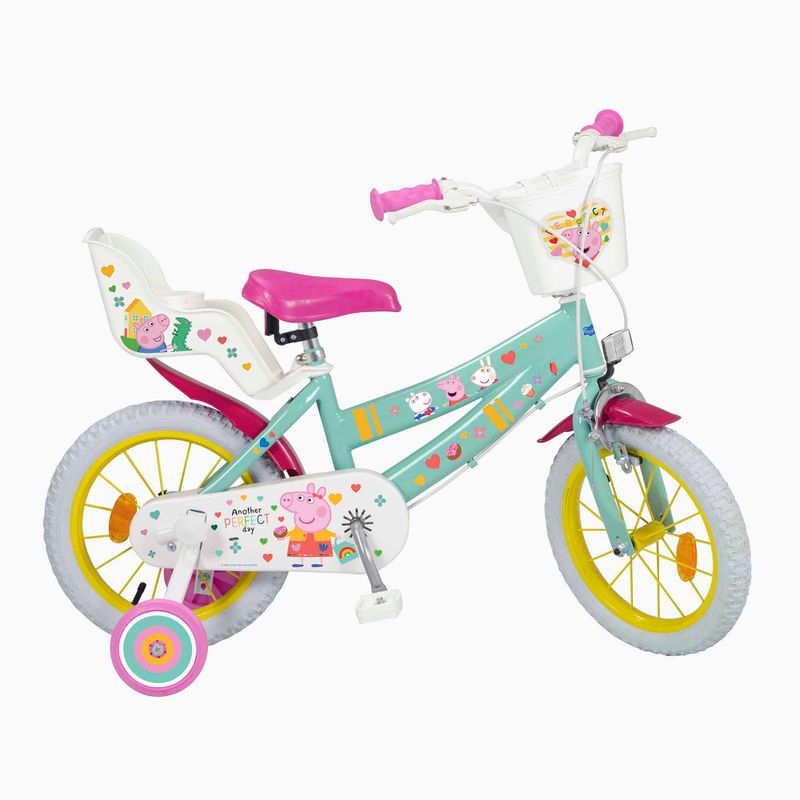 Toimsa vaikiškas 14" Peppa Pig žalias dviratis 1498