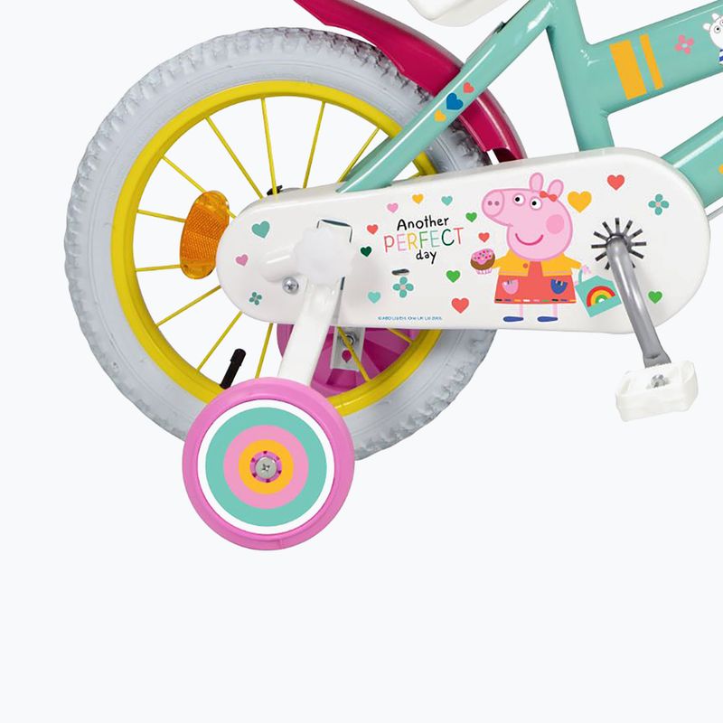 Toimsa vaikiškas 14" Peppa Pig žalias dviratis 1498 5