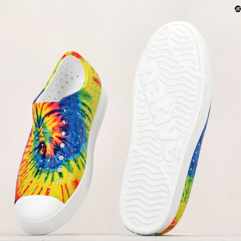 "Native Jefferson Print" vaikiški sportiniai bateliai kiautas baltas / kiautas baltas / neon multi tie dye 15