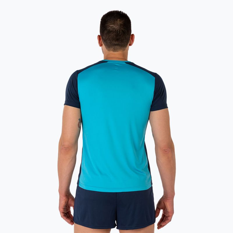 Vyriški bėgimo marškinėliai "Joma Record II fluor" turkio/navy spalvos 3
