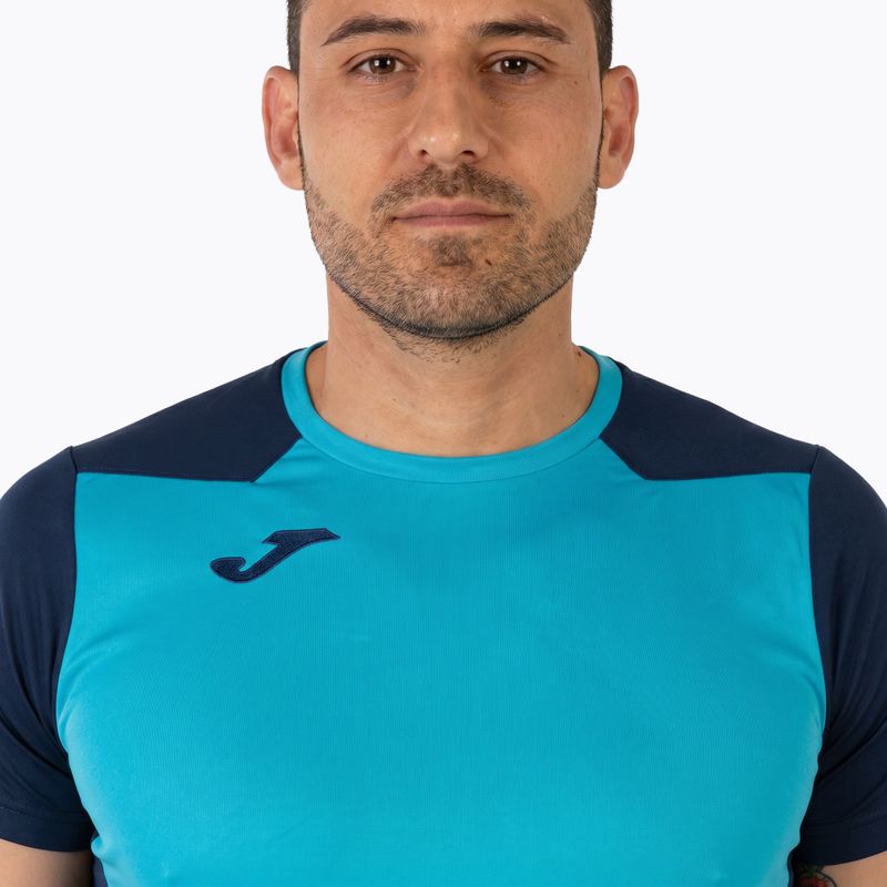 Vyriški bėgimo marškinėliai Joma Record II fluor turquoise/navy 15