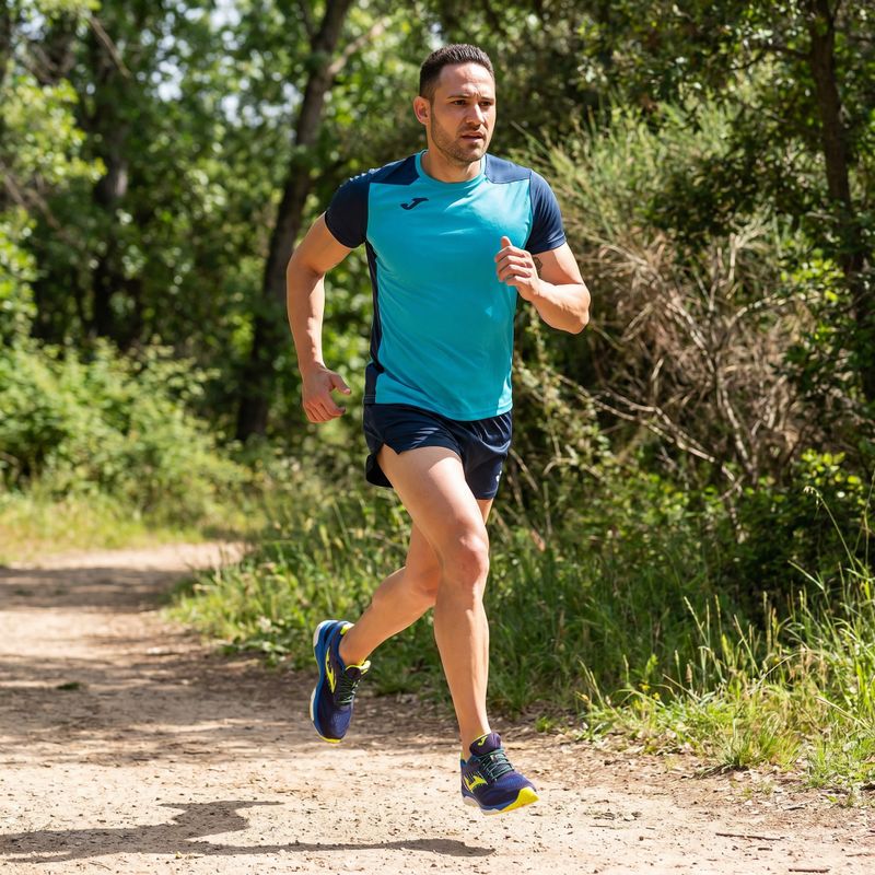Vyriški bėgimo marškinėliai Joma Record II fluor turquoise/navy 11