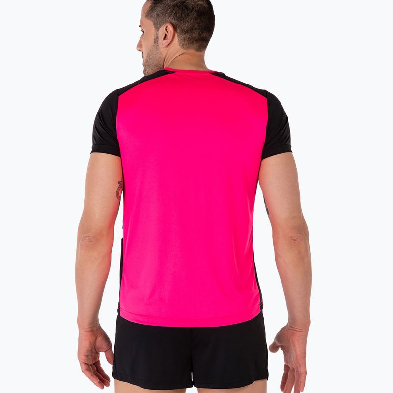 Vyriški bėgimo marškinėliai Joma Record II fluor pink/black 3