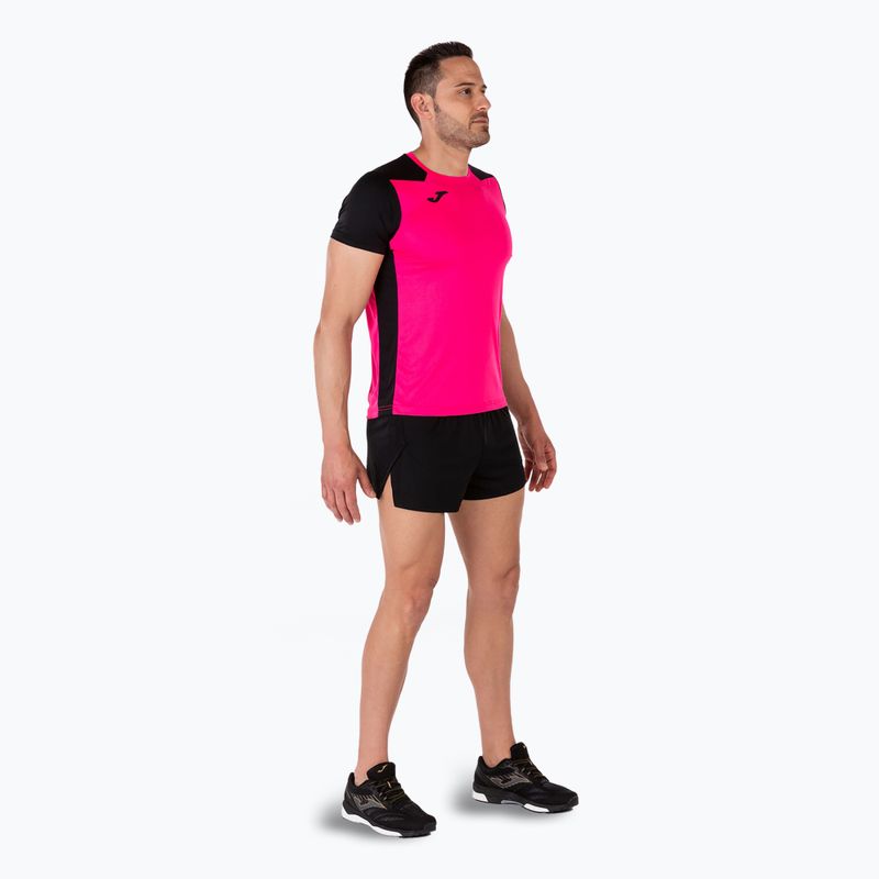 Vyriški bėgimo marškinėliai Joma Record II fluor pink/black 7
