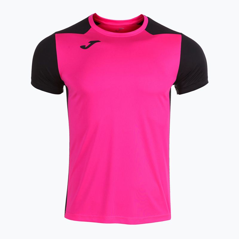 Vyriški bėgimo marškinėliai Joma Record II fluor pink/black 9