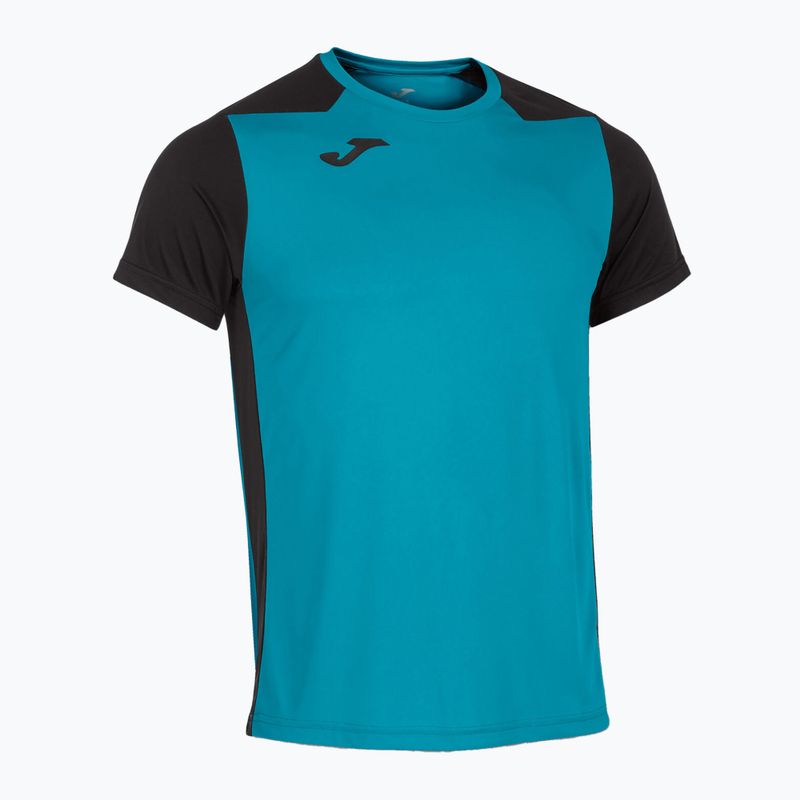 Vyriški bėgimo marškinėliai Joma Record II turquoise black 9