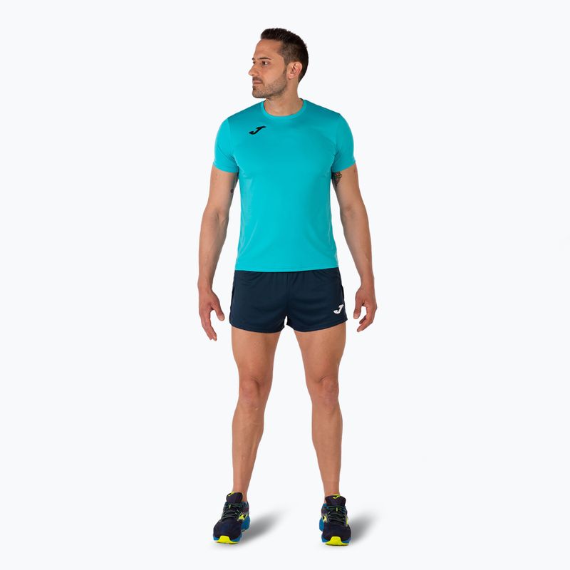 Vyriški bėgimo marškinėliai Joma Record II fluor turquoise 2