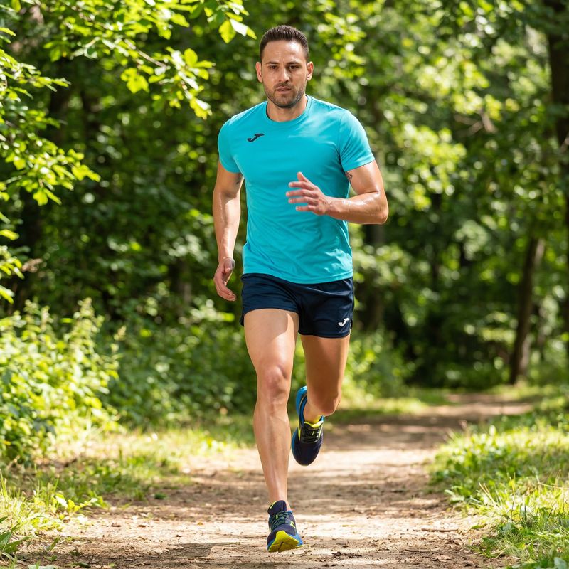 Vyriški bėgimo marškinėliai Joma Record II fluor turquoise 9