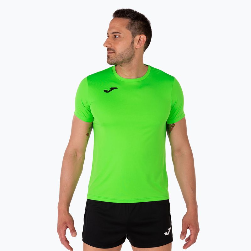 Vyriški "Joma Record II fluor green" bėgimo marškinėliai