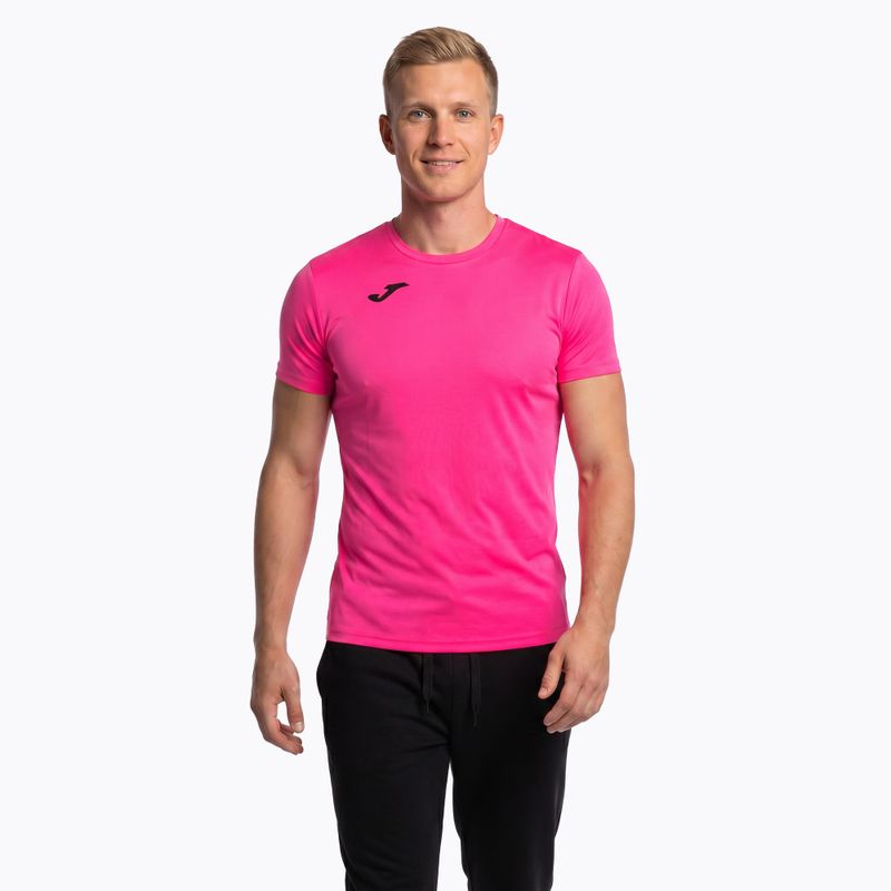 Vyriški bėgimo marškinėliai Joma Record II fluor pink 12