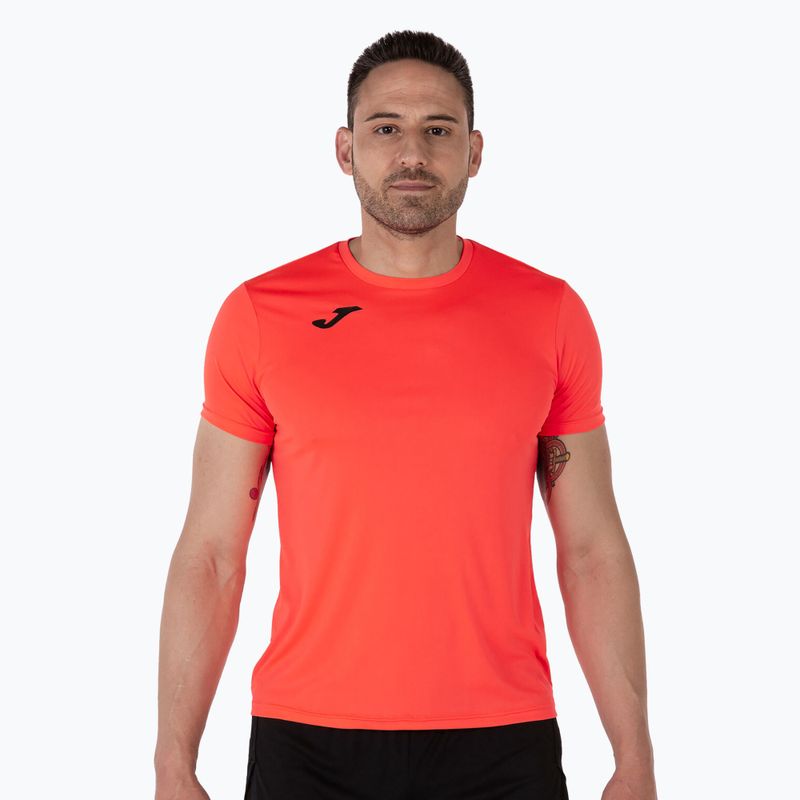 Vyriški bėgimo marškinėliai "Joma Record II fluor coral