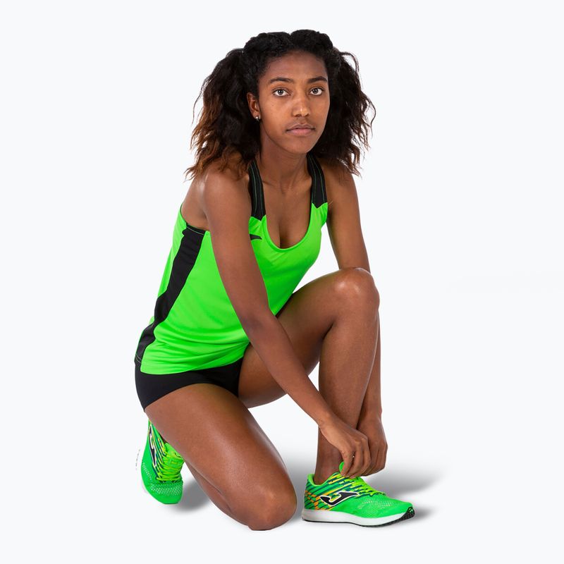Moteriški bėgimo marškinėliai Joma Record II Tank Top fluor green/black 6