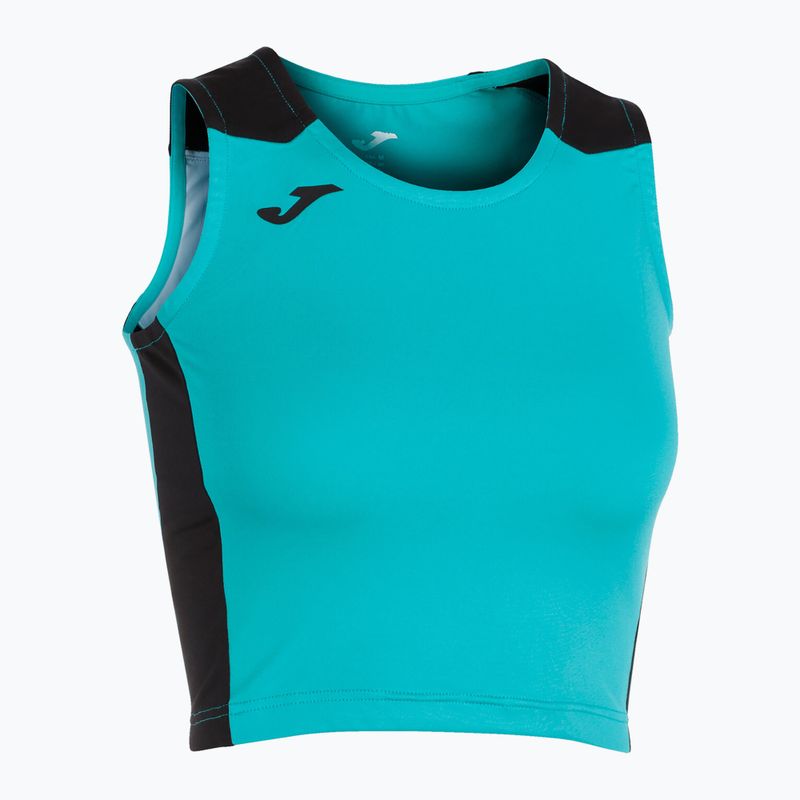 Moteriški bėgimo marškinėliai Joma Record II Top turquoise/black 2