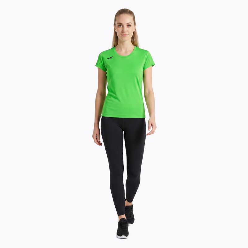 Moteriški bėgimo marškinėliai Joma Record II fluor green 2