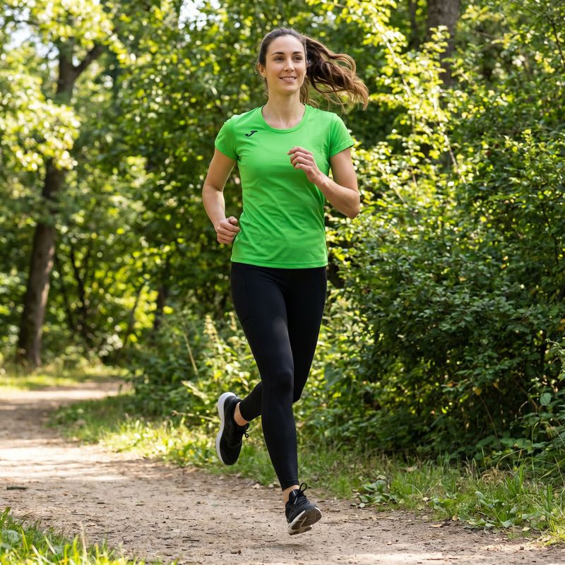 Moteriški bėgimo marškinėliai Joma Record II fluor green 8
