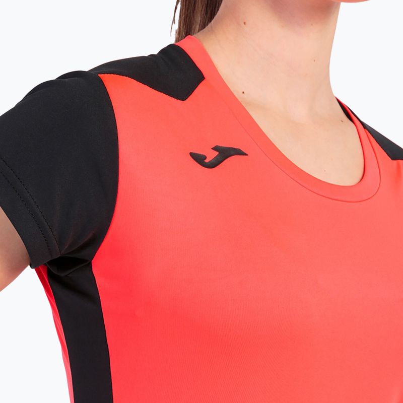 Moteriški bėgimo marškinėliai Joma Record II fluor coral/black 6