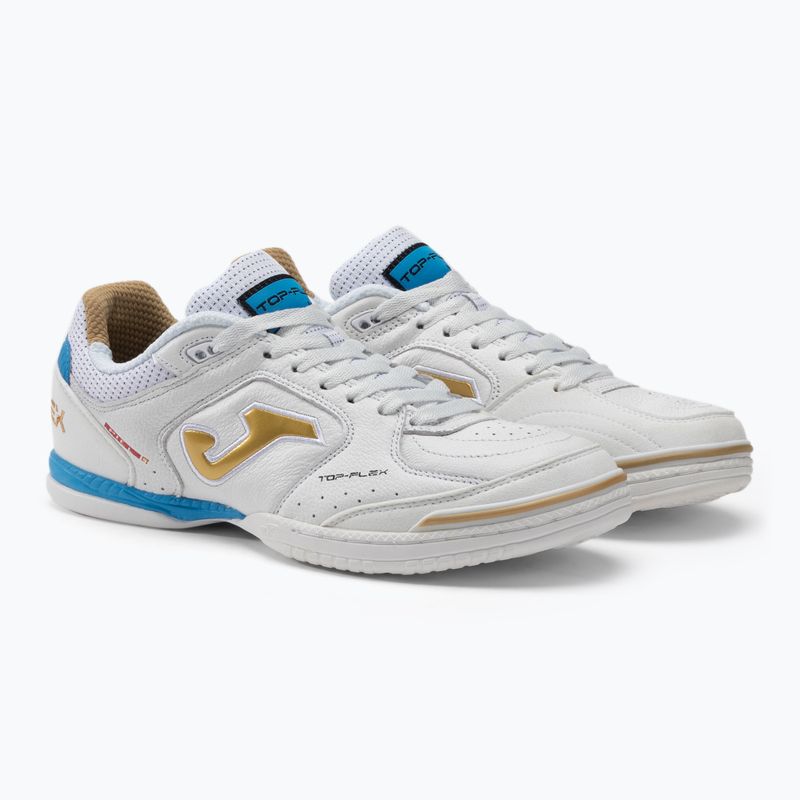 Futbolo bateliai Joma Top Flex IN balti/auksiniai 5