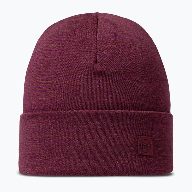 Žieminė kepurė BUFF Heavyweight Merino Wool solid tibetan red