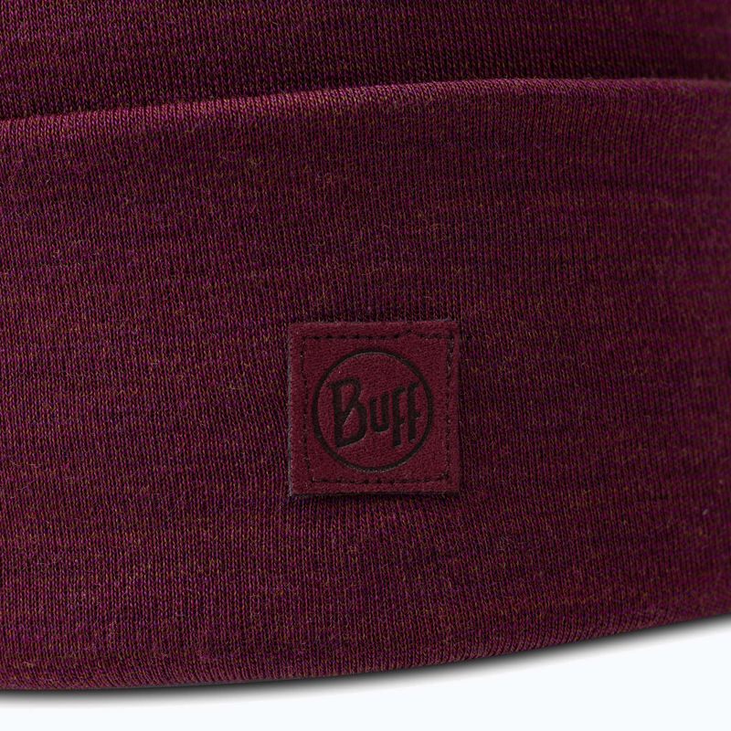 Žieminė kepurė BUFF Heavyweight Merino Wool solid tibetan red 2
