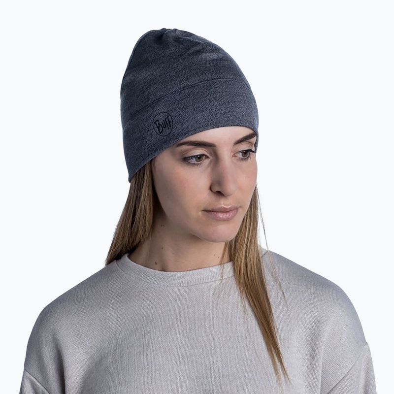 BUFF Midweight Merino Wool žieminė kepurė šviesiai pilka 5