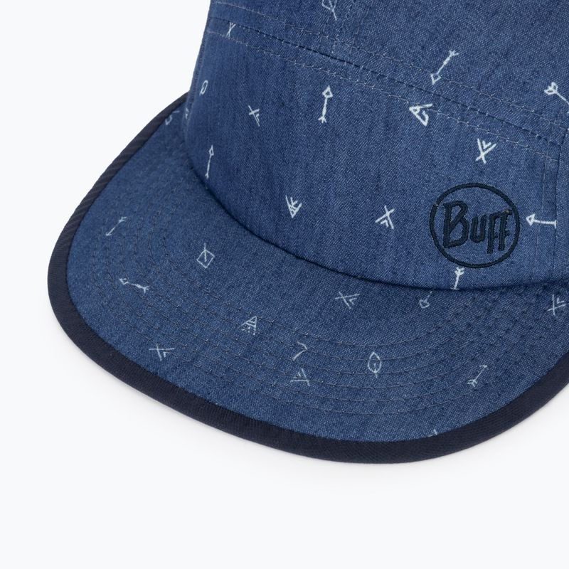 Kepuraitė su snapeliu vaikams BUFF 5 Panel arrows denim/denim 3