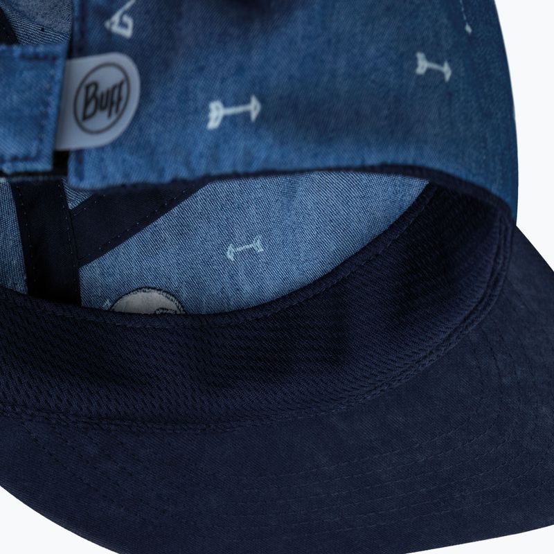 Kepuraitė su snapeliu vaikams BUFF 5 Panel arrows denim/denim 3